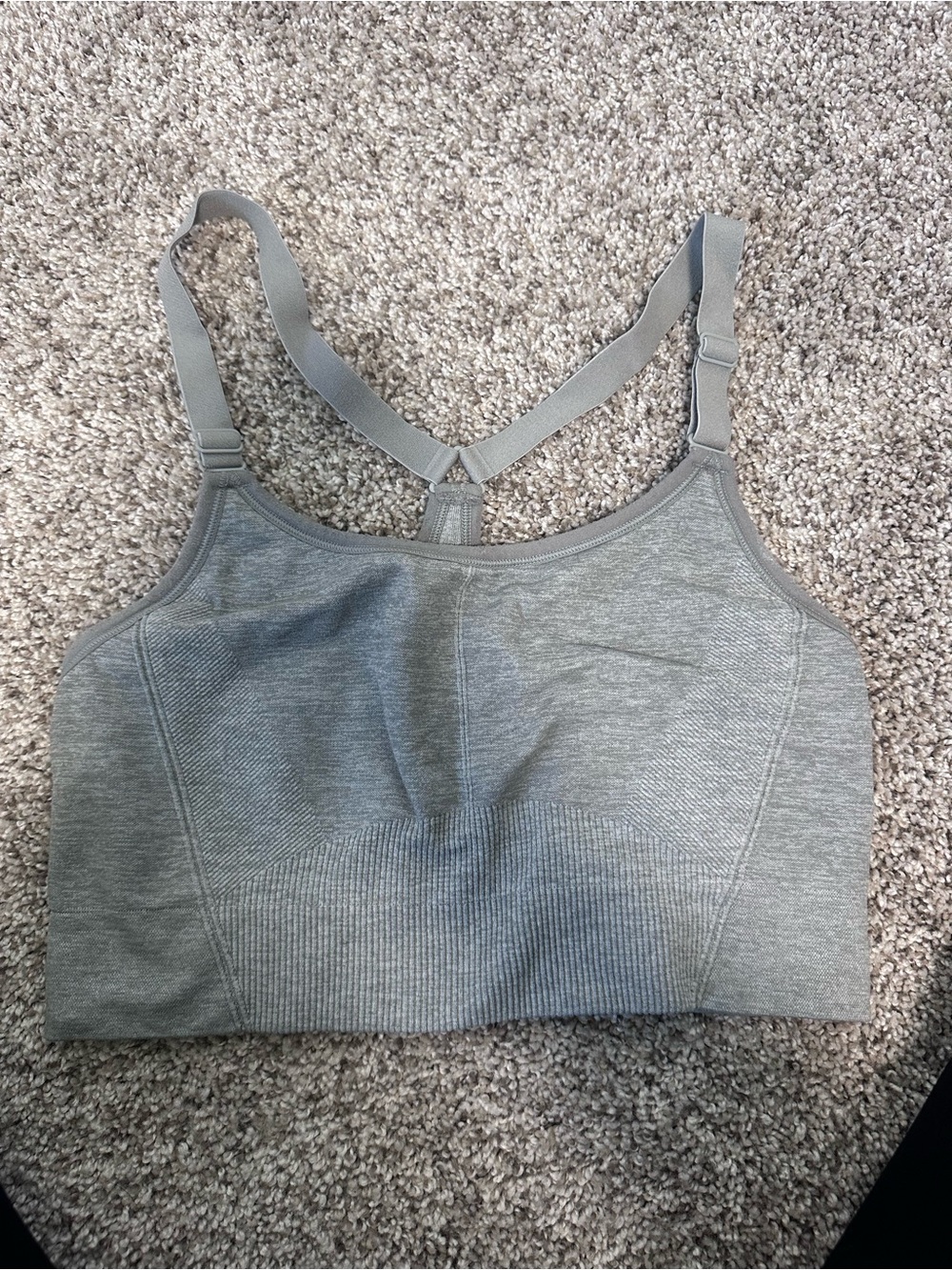 Seamless Grey Racerback Comfort Bra